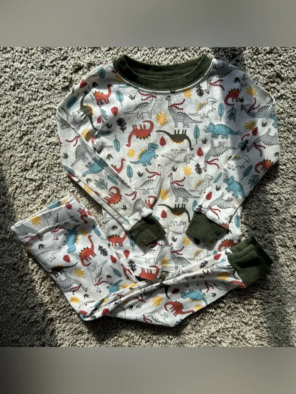 Wonder Nation Dinosaur Pajama Set 2T Cotton 2 Piece Sleepwear